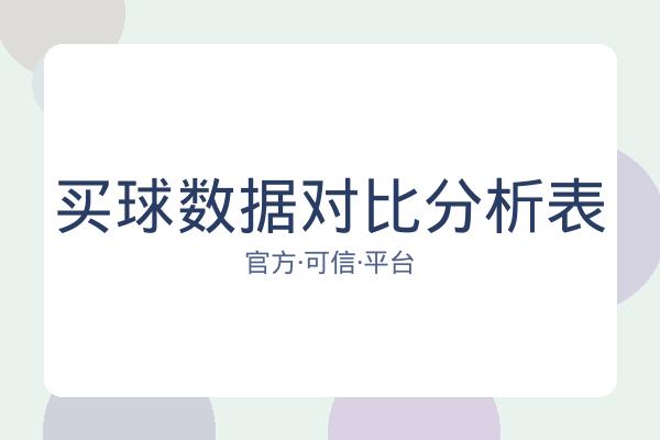 买球数据对比分析表 图片